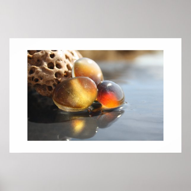 Amber Sea Glas Poster (Vorne)