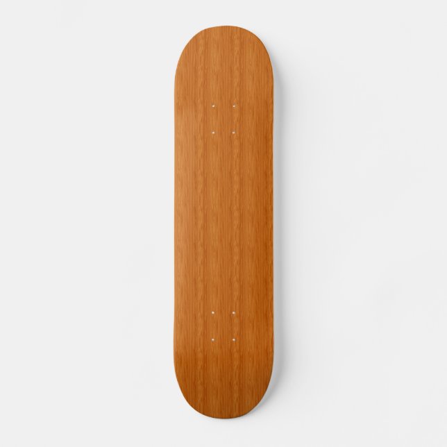 Amber Wood Grain Skateboard (Vorderseite)