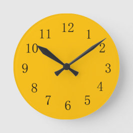 Amber Yellow Kitchenlock Runde Wanduhr