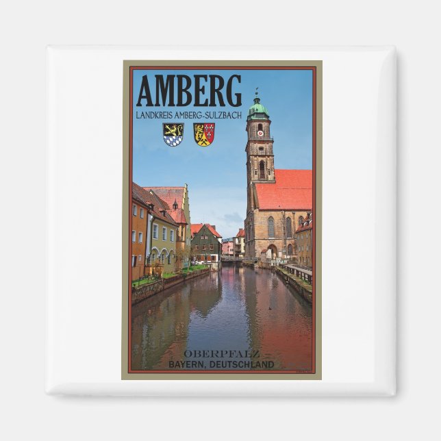 Amberg - Fluss Vils Magnet (Vorne)