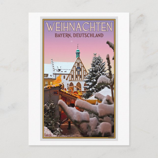 Amberg - Weihnachten Bayern Postkarte (Vorderseite)