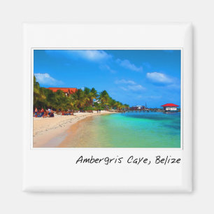 Ambergris Caye Belize Reiseziel Magnet
