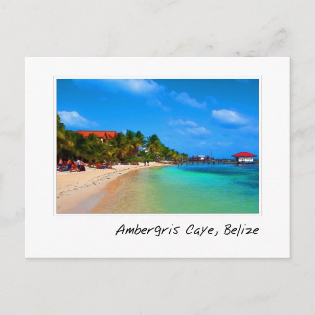 Ambergris Caye Belize Reiseziel Postkarte (Vorderseite)