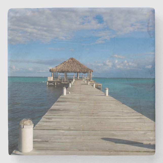 Ambergris Caye Belize Steinuntersetzer (Vorderseite)