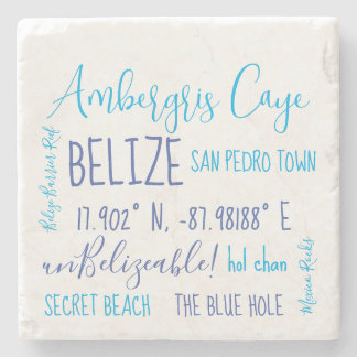 Ambergris Caye Belize Steinuntersetzer