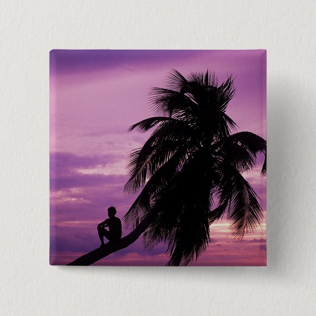 Ambergris Caye, Belize, Zentralamerika. Button (Vorderseite)