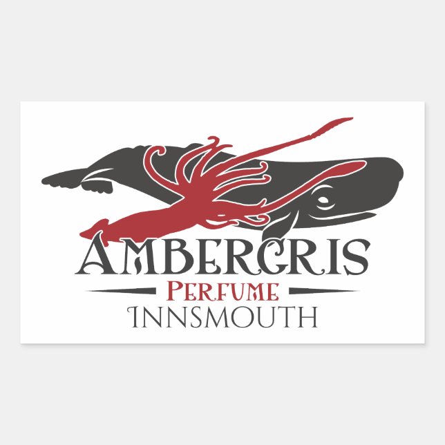 Ambergris Sperm Whale Perfume Innsmouth Rechteckiger Aufkleber (Vorderseite)