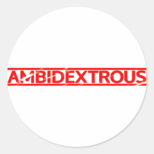 Ambidexterierte Briefmarke Runder Aufkleber