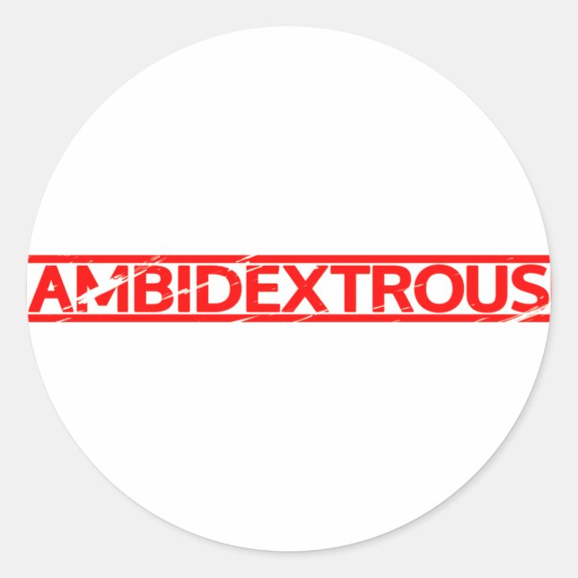 Ambidexterierte Briefmarke Runder Aufkleber (Vorderseite)