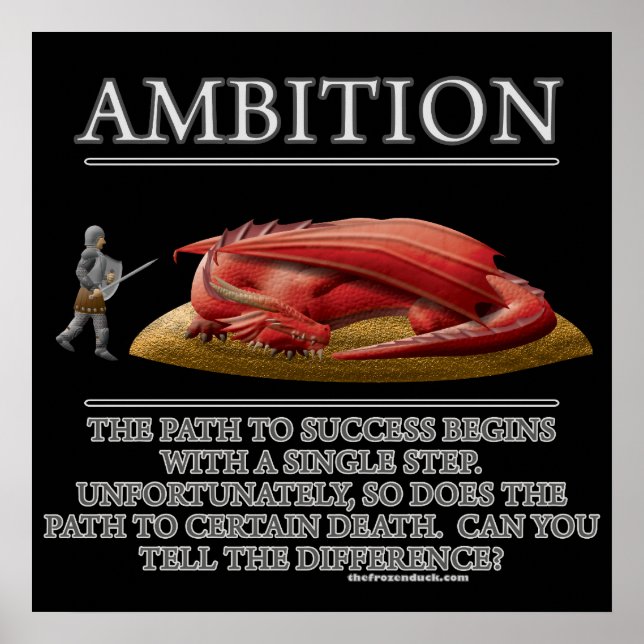 Ambition Fantasy (de)Motivator Poster (Vorne)