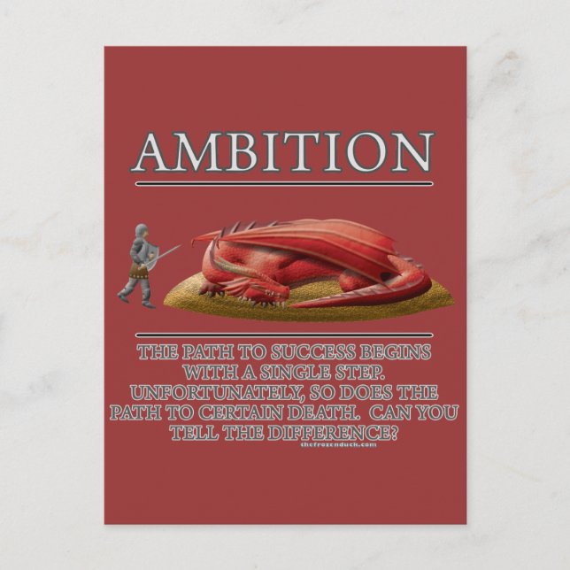 Ambition Fantasy (de)Motivator Postkarte (Vorderseite)