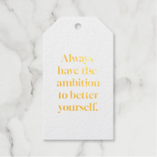 Ambition Foil Gift Tag Geschenkanhänger