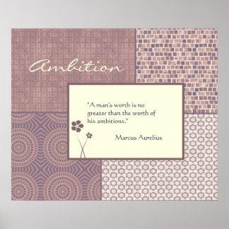 Ambition Quote Poster individuell anpassbar
