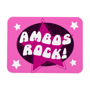 Ambo Driver Ambos Rock Funny Pink Magnet