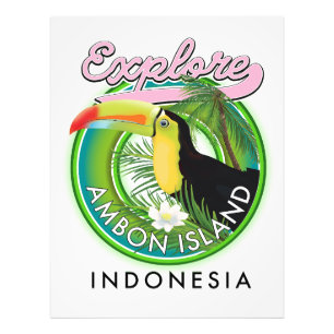 Ambon Insel Indonesien Reise Logo Fotodruck