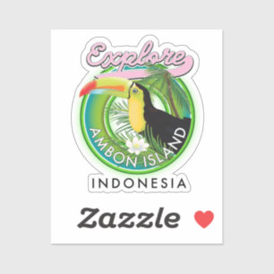 Ambon Island Indonesien - Reiselogo Aufkleber