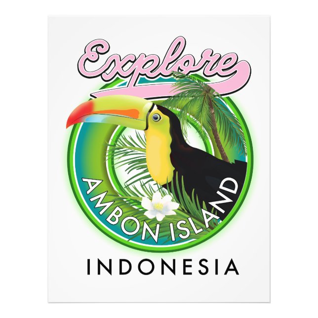 Ambon Island Indonesien - Reiselogo Fotodruck (Vorne)