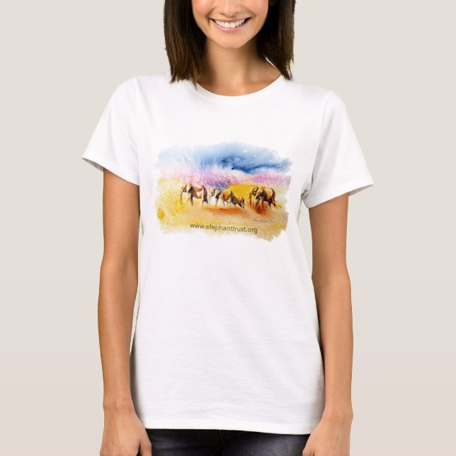 Amboseli Elefant-Herdendruck T-Shirt (Vorderseite)