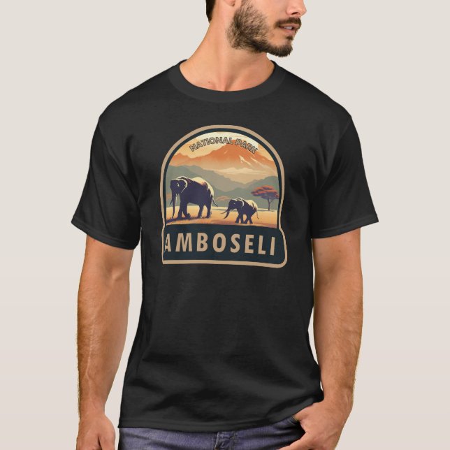 Amboseli Nationalpark Kenia Reisen Vintag T-Shirt (Vorderseite)