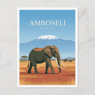 Amboseli-Nationalpark Kimana Kenia Reise Geschenk Postkarte
