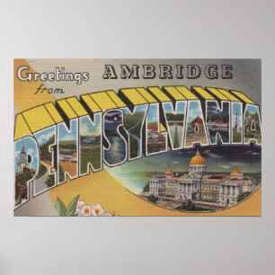 Ambridge, Pennsylvania - große Buchstabe-Szenen Poster