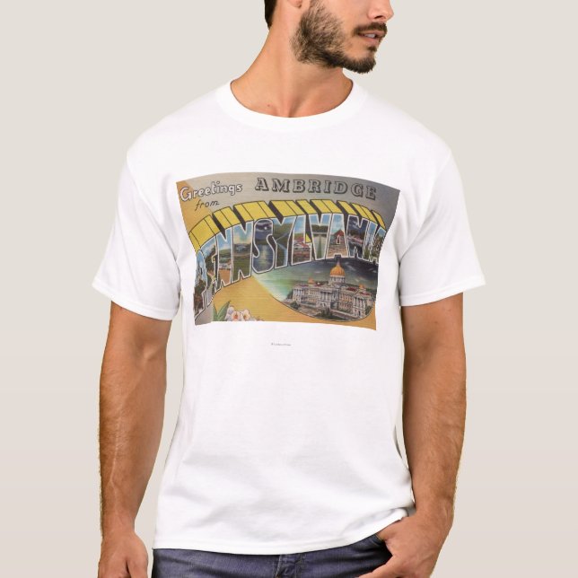 Ambridge, Pennsylvania - große Buchstabe-Szenen T-Shirt (Vorderseite)