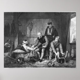 Ambroise Pare treating wounded soldiers Poster