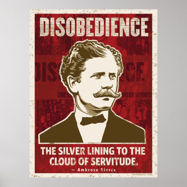 Ambrose Beirce Disobedience Poster (Vorne)