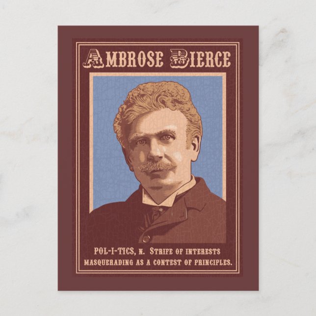 Ambrose Bierce - Politik Postkarte (Vorderseite)
