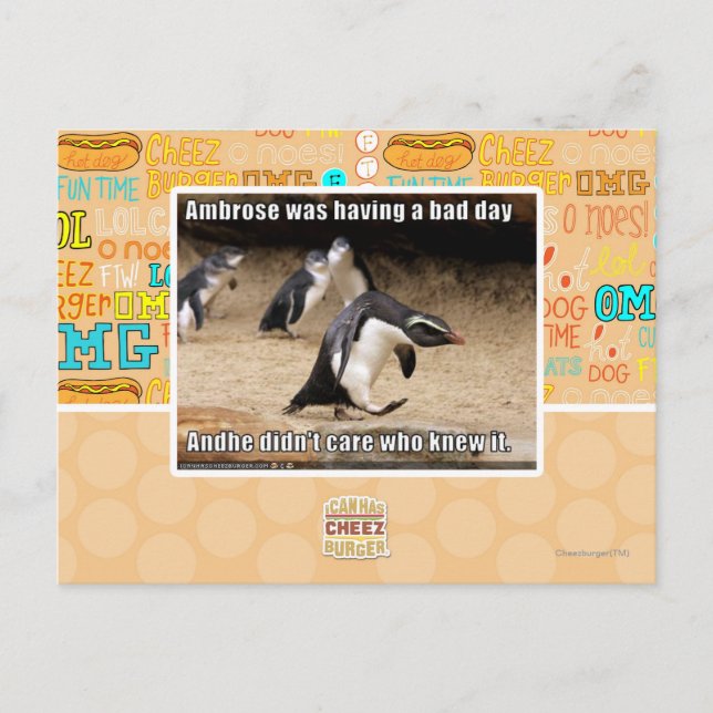 Ambrose hatte einen schlechten Tag Postkarte (Vorderseite)