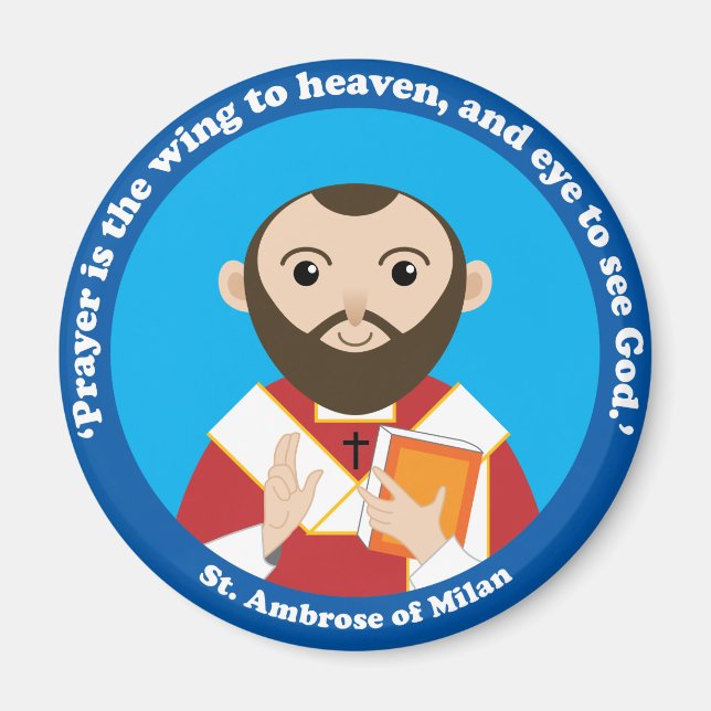 Ambrose von Mailand Magnet (Vorne)