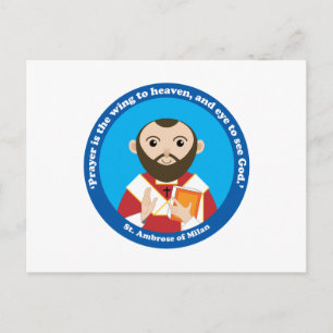 Ambrose von Mailand Postkarte