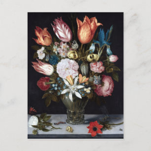 Ambrosius Bosschaert Blume in Glass Postkarte