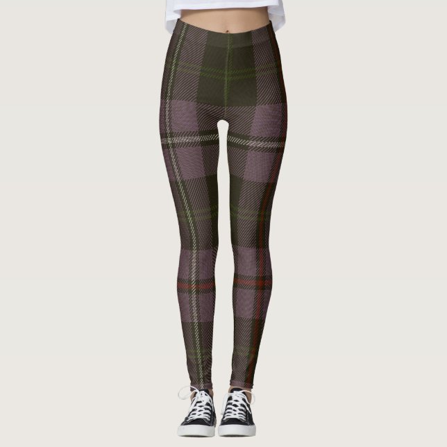 Ambulanter Händlertartan-Clan kariert Leggings (Vorderseite)