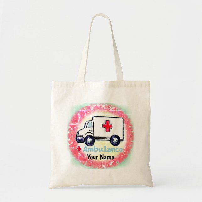 Ambulanz individuelle Name Tote Bag Tragetasche (Vorne)