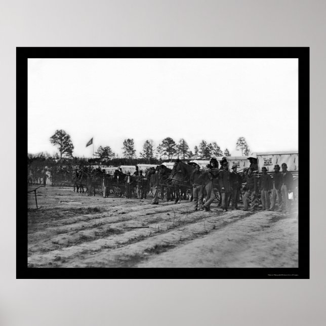 Ambulanzbahn des Engineer Corps 1863 Poster (Vorne)