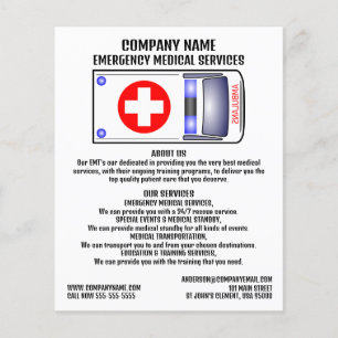Ambulanzdesign, EMT, paramedic Flyer