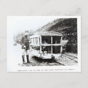 Ambulanzwagen auf einer der Lichtbahnen Postkarte