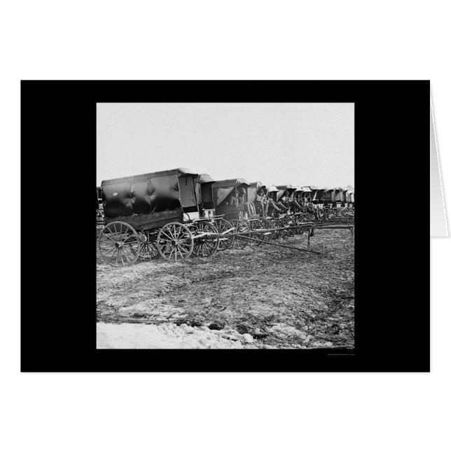 Ambulanzwagen und Fahrer 1863 (Vorderseite (Horizontal))