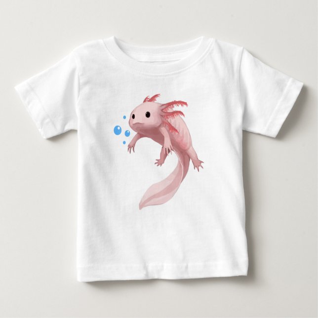 Ambystoma Mexicanum Niedlich Axolotl Teens Kleinki Baby T-shirt (Vorderseite)