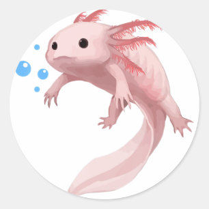 Ambystoma Mexicanum Niedlich Axolotl Teens Kleinki Runder Aufkleber