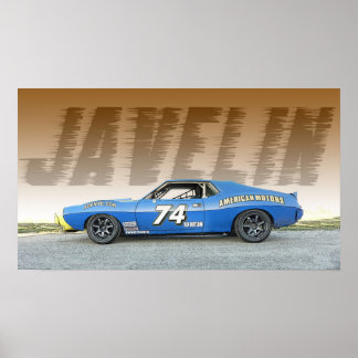 AMC Javelin Road Rennwagen Poster