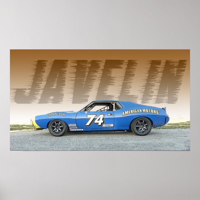 AMC Javelin Road Rennwagen Poster (Vorne)