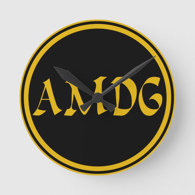 AMDG RUNDE WANDUHR (Vorderseite)