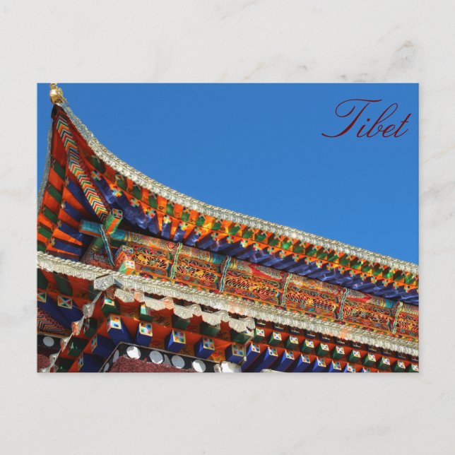 Amdo Tibetan Temple Postkarte (Vorderseite)