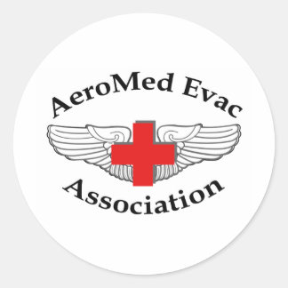 AMEA-Logo-Dropdown-Schattenversion Runder Aufkleber