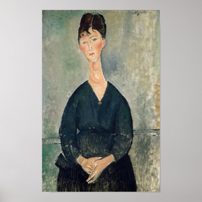 Amedeo Modigliani - Cafésängerin Poster (Vorne)