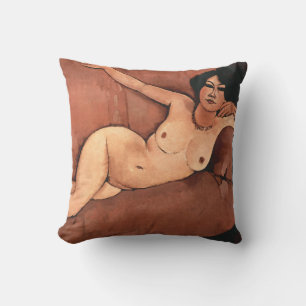 Amedeo Modigliani Frau auf einem Sofa Kissen