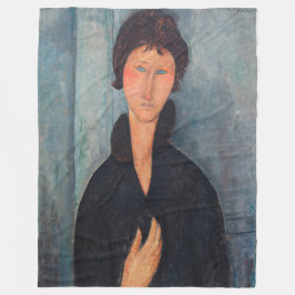 Amedeo Modigliani - Frau mit blauen Augen Fleecedecke