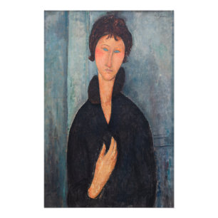 Amedeo Modigliani - Frau mit blauen Augen Fotodruck